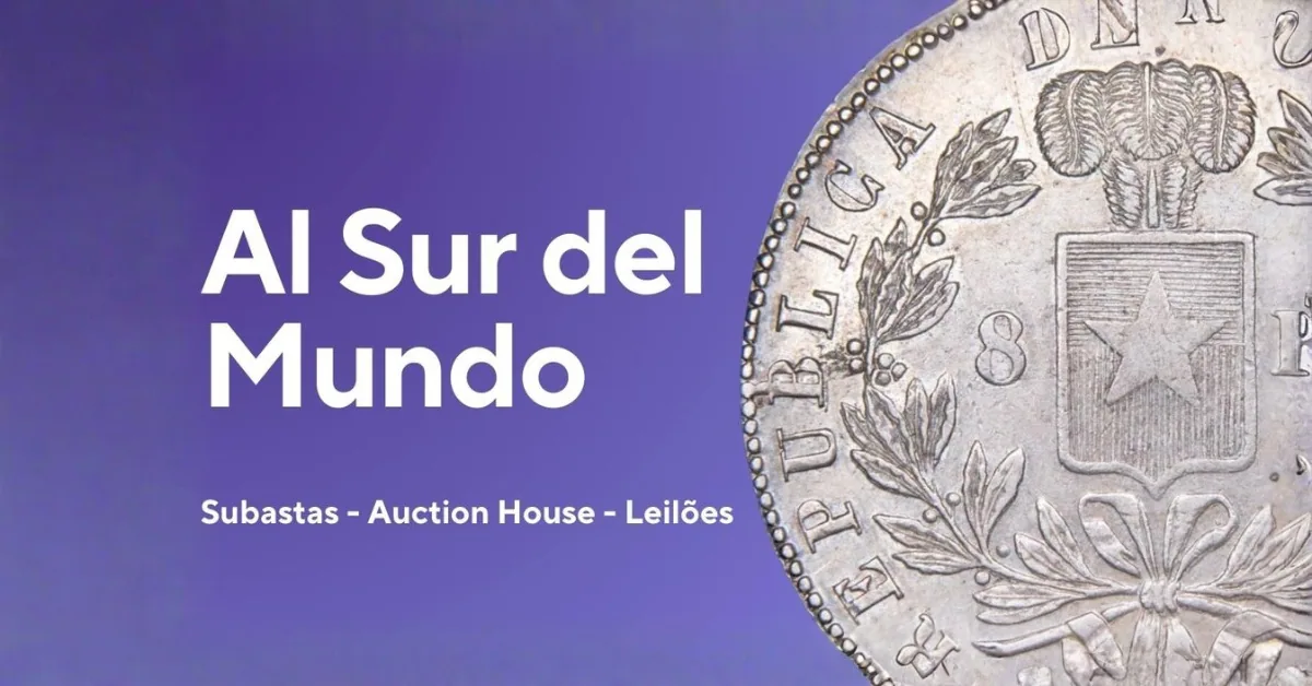 Sitio web de Al Sur del Mundo Subastas con catálogo de monedas y objetos de colección
